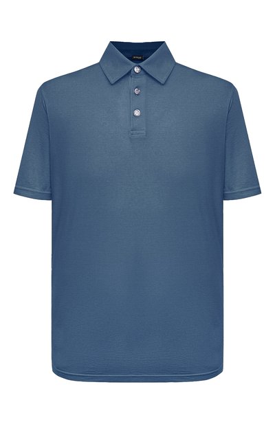 Мужское поло из шелка и хлопка KITON, арт. UMK0356