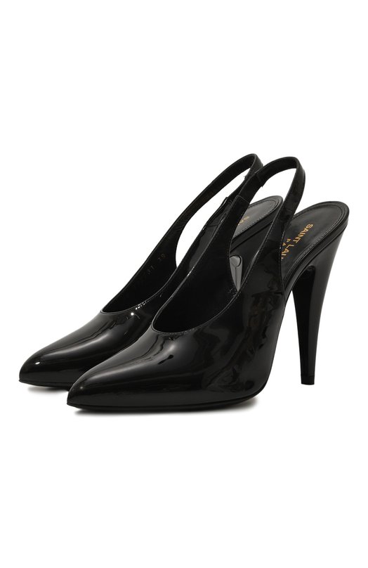 

Кожаные туфли Venus Saint Laurent, Чёрный