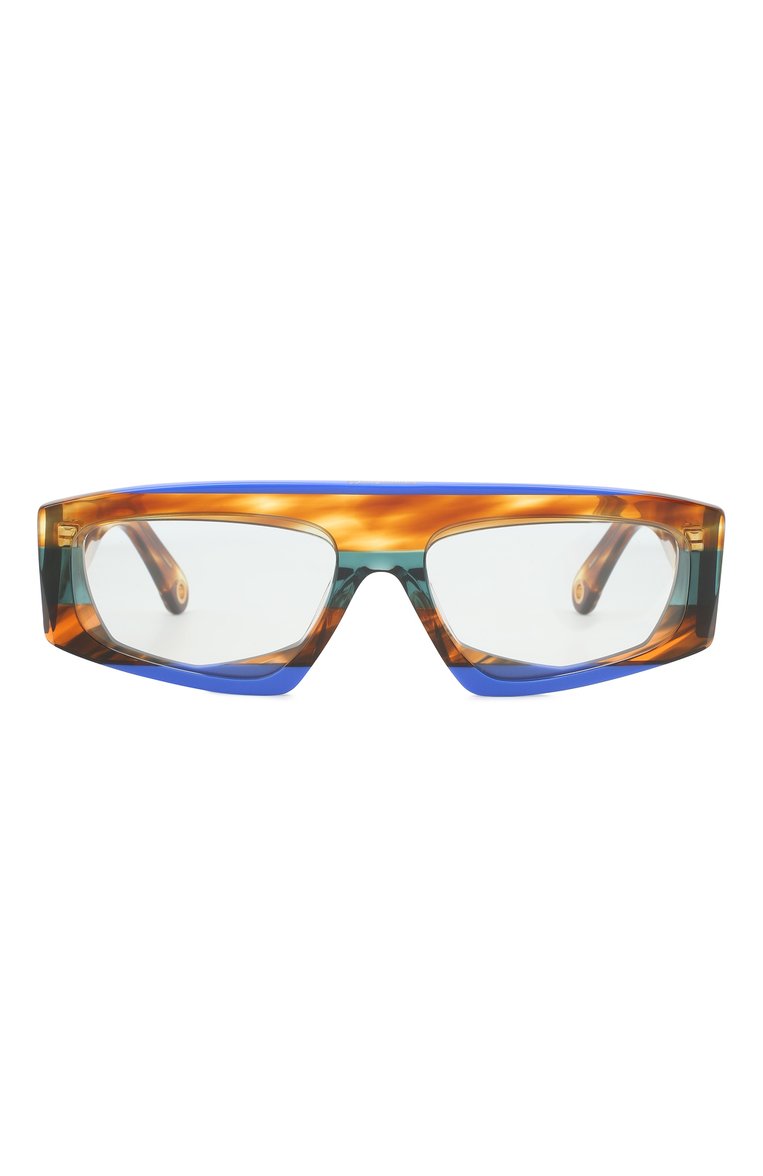 Женские солнцезащитные очки JACQUEMUS коричневого цвета, арт. LES LUNETTES YAUC0 MULTI BLUE | Фото 3 (Тип очков: С/з; Региональные ограничения белый список (Axapta Mercury): RU, Не проставлено; Нос: Не проставлено; Материал: Пластик; Очки форма: Прямоугольные, D-форма)