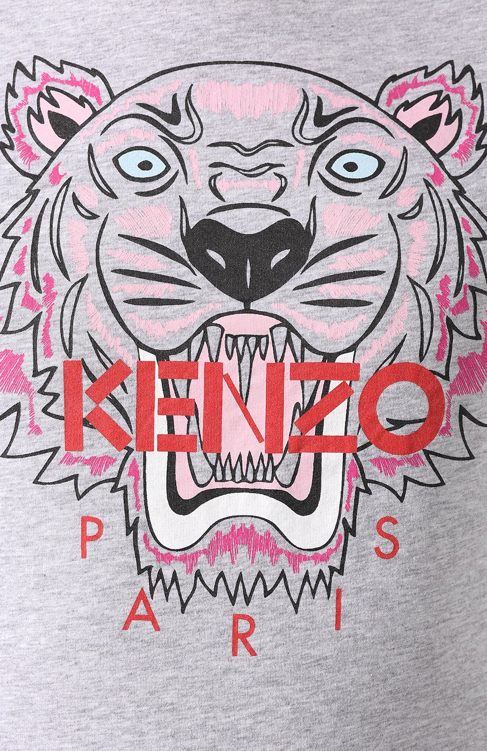 Хлопковая футболка KENZO серого цвета по цене 13050 руб., арт. 2TS7214YB, фото 5 Хлопковая футболка KENZO, арт. 2TS7214YB, фото 5