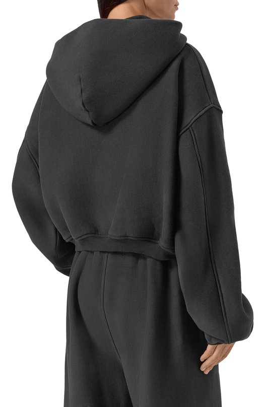 Хлопковая толстовка Alexander Wang 1CC3251057 Чёрный  1CC3251057 Фото 4