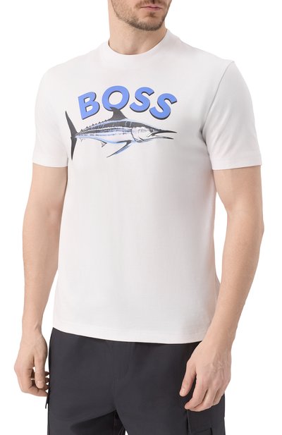 Хлопковая футболка BOSS ORANGE, арт. 50539196, фото 3