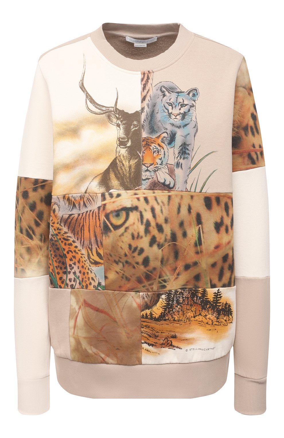 Хлопковый свитшот STELLA MCCARTNEY бежевого цвета по цене 104000 руб., арт. 602904/S0W55, фото 1 Хлопковый свитшот STELLA MCCARTNEY, арт. 602904/S0W55, фото 1