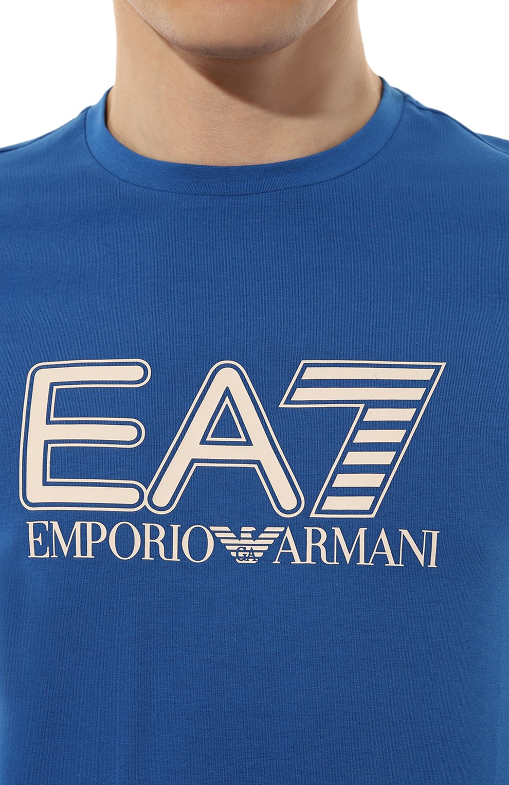 Хлопковая футболка EA7, арт. 6DPT62/PJVQZ/S, фото 5