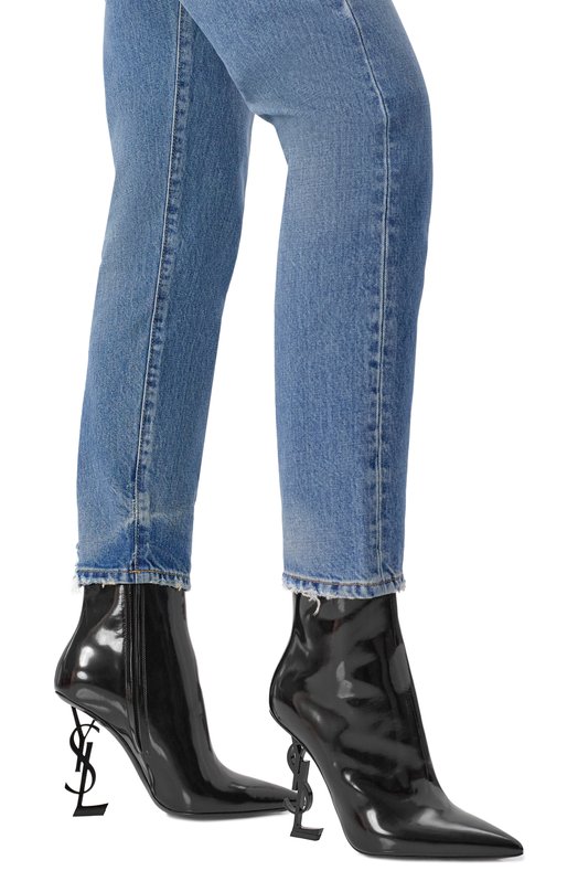 Кожаные ботильоны Opyum 110 Saint Laurent 693133/AACGC Чёрный  693133/AACGC Фото 2