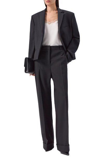 Шерстяные брюки THE KOOPLES черного цвета по цене 39350 руб., арт. FPAN31053K, фото 2 Шерстяные брюки THE KOOPLES, арт. FPAN31053K, фото 2