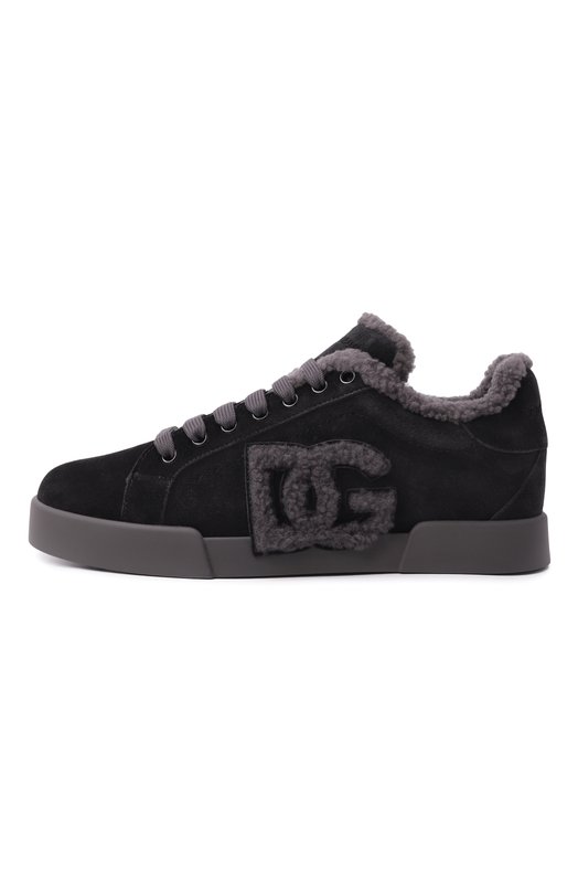 Замшевые кеды Portofino Light Dolce & Gabbana CK2374/AJ222 Чёрный  CK2374/AJ222 Фото 4