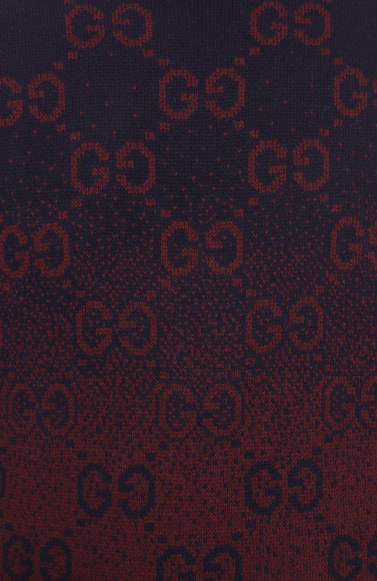 Мужской шерстяной джемпер GUCCI бордового цвета, арт. 788533/XKD42 | Фото 6 (Рукава: Длинные; Материал внешний: Шерсть; Длина (для топов): Стандартные; Мужское Кросс-КТ: Джемперы; Стили: Кэжуэл; Автоматизация ТО: Проставлено; Принт: С принтом; Автоматизация состава: Проставлено; Детали: Без декора)
