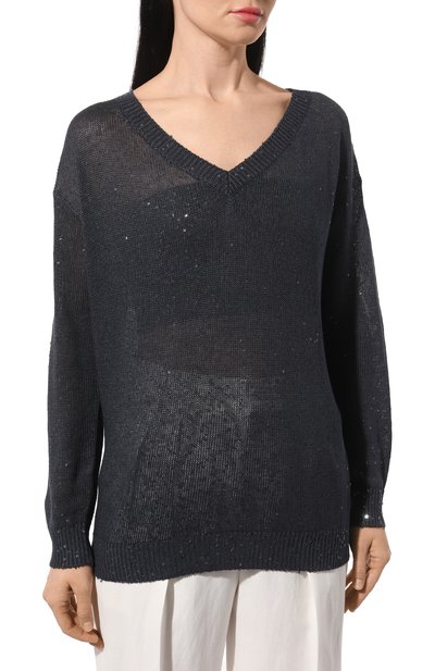 Пуловер изо льна и шелка BRUNELLO CUCINELLI, арт. M1000B1033, фото 3