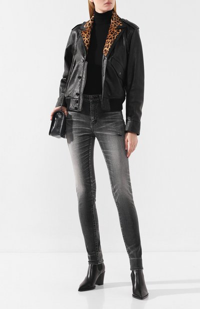 Кожаная куртка SAINT LAURENT, арт. 573406/YC2YB, фото 2