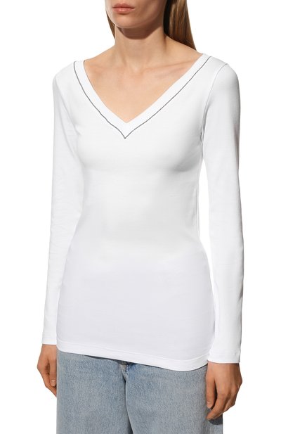 Хлопковый пуловер BRUNELLO CUCINELLI, арт. M0TC8BJ302, фото 3