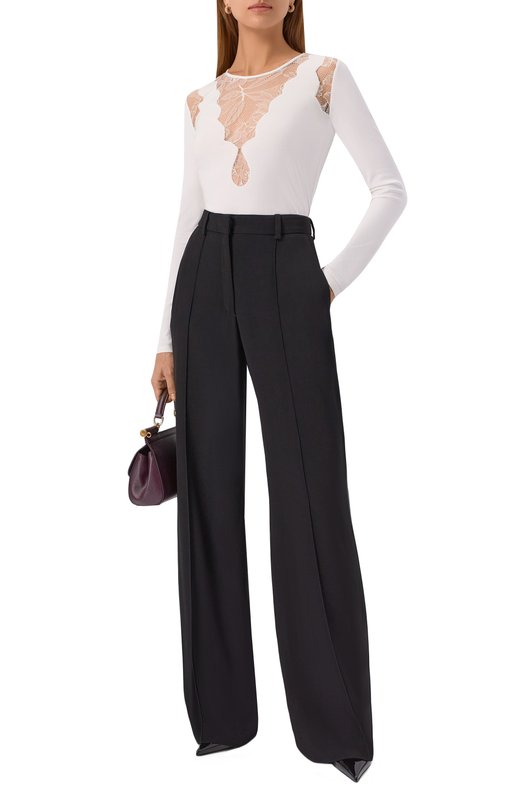 Топ из вискозы Giambattista Valli 25FWPVCM00M4/09VIP Белый  25FWPVCM00M4/09VIP Фото 2