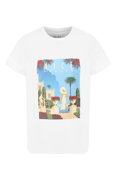 Женская хлопковая футболка SEVEN LAB, арт. T20-NICE white