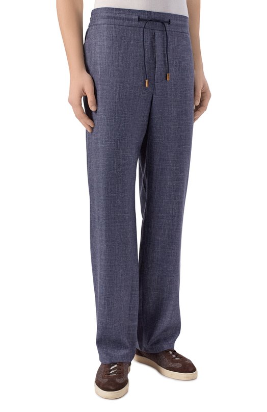 Брюки из кашемира и шелка Colombo PA00505/TEX/77541-10 Синий  PA00505/TEX/77541-10 Фото 3