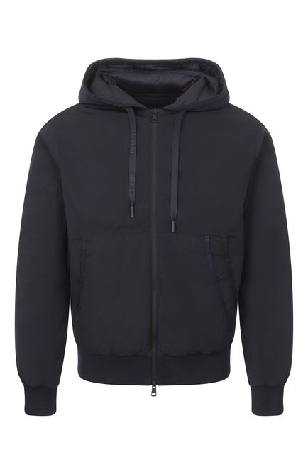 Мужской пуховый бомбер mondrone MONCLER темно-синего цвета, арт. 1A574-C0612 | Фото 1 (Материал сплава: Проставлено; Драгоценные камни: Проставлено; Материал внешний: Синтетический материал; Рукава: Длинные; Материал подклада: Синтетический материал; Длина (верхняя одежда): Короткие; Материал утеплителя: Пух и перо)