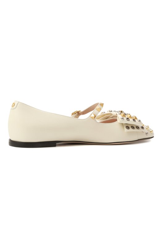 Кожаные балетки Bowow Valentino 7W2S0MX7/ETL Кремовый  7W2S0MX7/ETL Фото 5