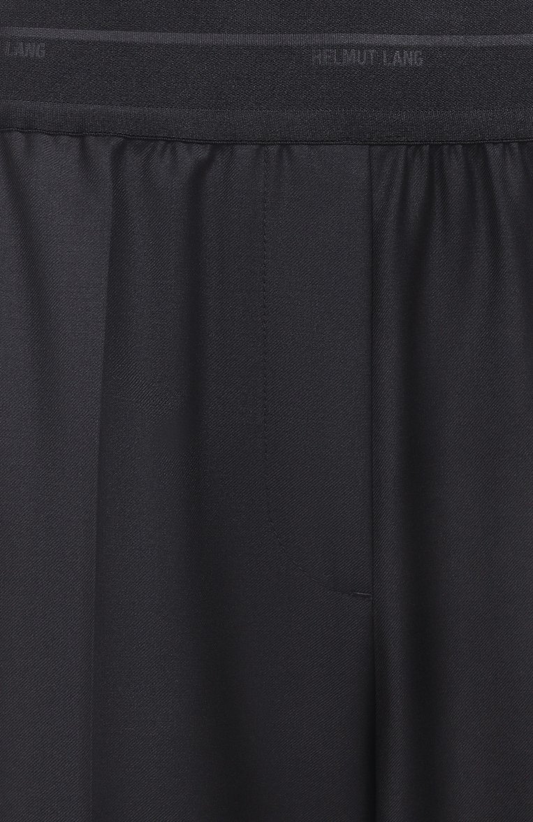 Женские шерстяные брюки HELMUT LANG черного цвета, арт. P02HW203 | Фото 6 (Материал внешний: Шерсть; Длина (брюки, джинсы): Стандартные; Женское Кросс-КТ: Брюки-одежда; Силуэт Ж (брюки и джинсы): Прямые; Случай: Формальный; Стили: Минимализм; Автоматизация ТО: Проставлено; Автоматизация состава: Проставлено)