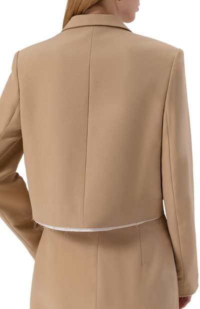 Жакет из шерсти и шелка 12 STOREEZ бежевого цвета по цене 36000 руб., арт. 132833, фото 4 Жакет из шерсти и шелка 12 STOREEZ, арт. 132833, фото 4