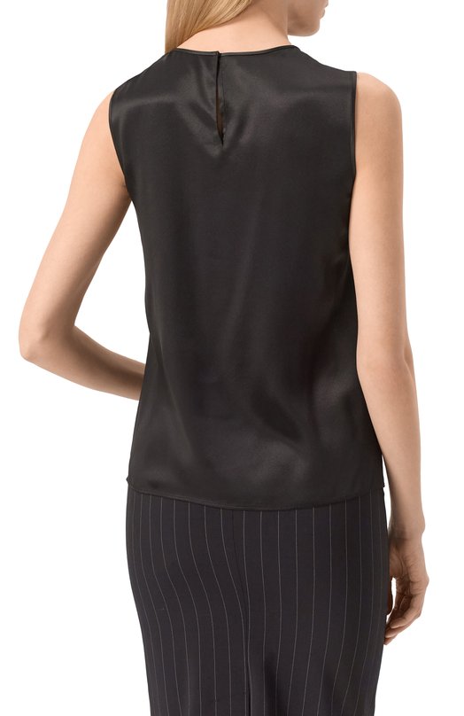 Атласный топ Dolce & Gabbana F7ZZCT/FU1AU Чёрный  F7ZZCT/FU1AU Фото 4