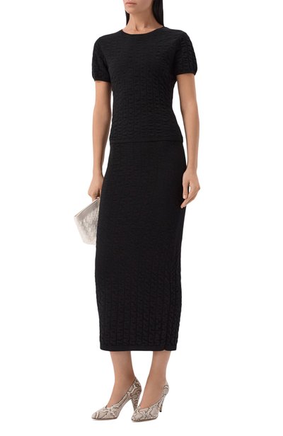 Шерстяная юбка YUZEFI черного цвета по цене 36900 руб., арт. SHADI-STRAIGHT MIDI SKIRT, фото 2 Шерстяная юбка YUZEFI, арт. SHADI-STRAIGHT MIDI SKIRT, фото 2