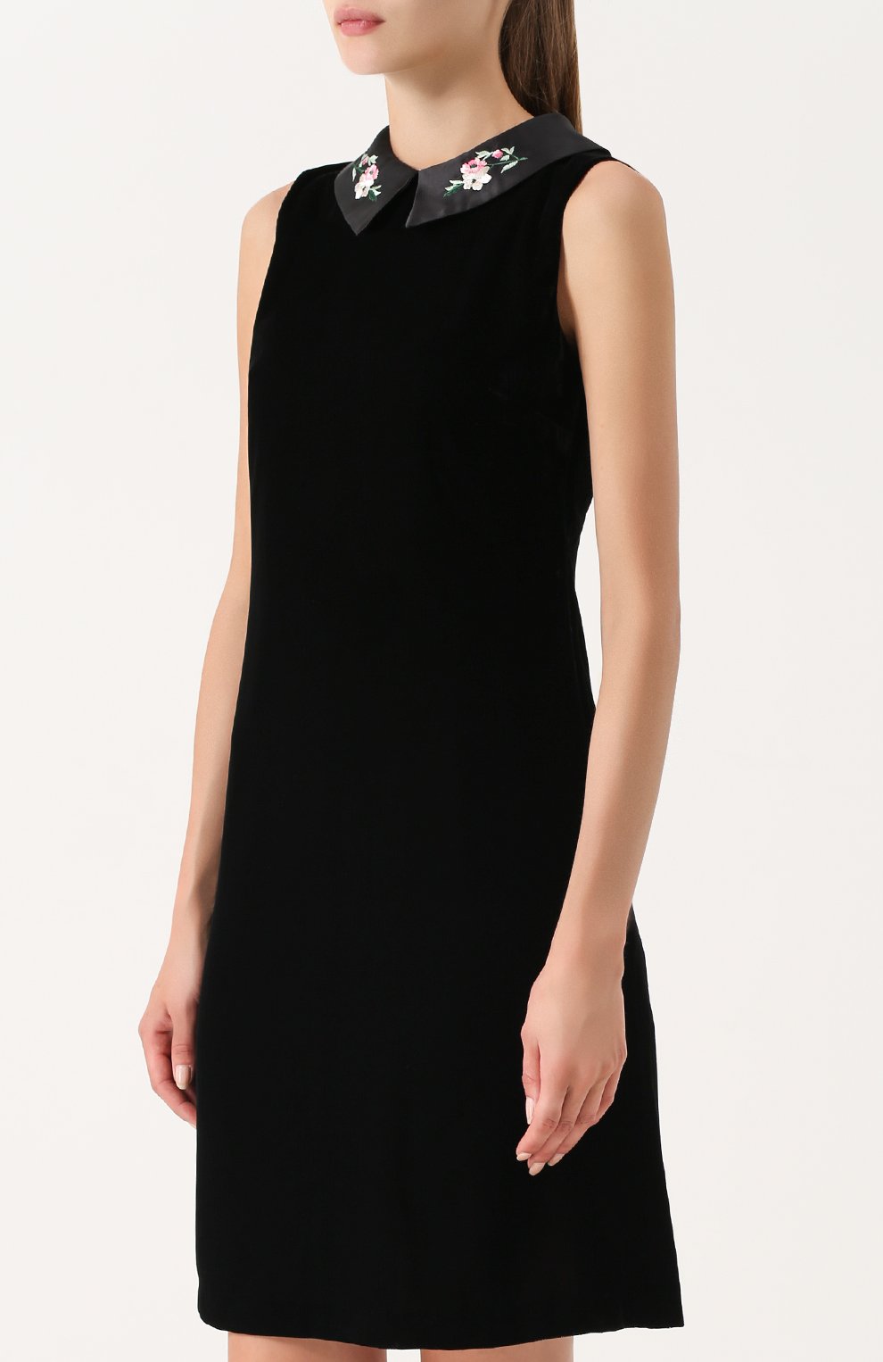 Бархатное мини-платье с декорированным воротником BLUGIRL, арт. 4406, фото 3