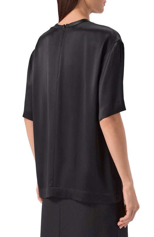 Атласный топ TOTEME 261-WRT0629-FB0546 Чёрный  261-WRT0629-FB0546 Фото 4