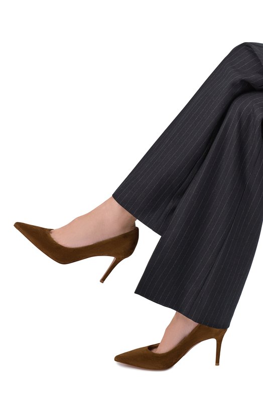 Замшевые туфли Gianvito 85 Gianvito Rossi G24580.85RIC.CAMTEXA Коричневый  G24580.85RIC.CAMTEXA Фото 2