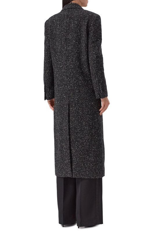 Пальто из шерсти и шелка Dolce & Gabbana F0GHHT/FCZAD Серый  F0GHHT/FCZAD Фото 4
