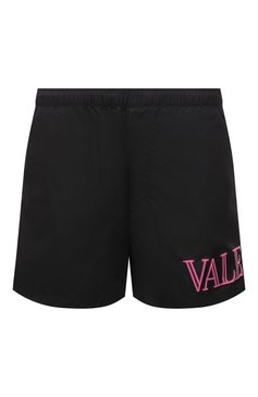 Мужские плавки-шорты VALENTINO черного цвета, арт. XV3UH028867 | Фото 1 (Материал внешний: Синтетический материал; Материал подклада: Синтетический материал; Мужское Кросс-КТ: плавки-шорты; Принт: С принтом; Нос: Не проставлено)