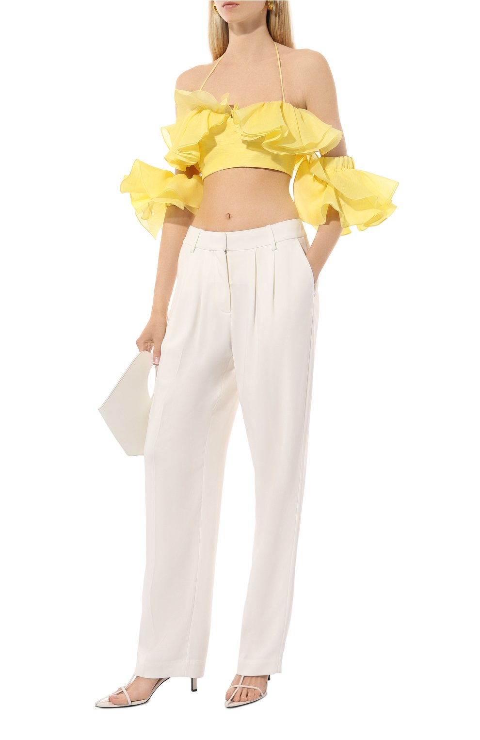 Топ изо льна и шелка YVON желтого цвета по цене 23600 руб., арт. 0 240141, фото 2 Топ изо льна и шелка YVON, арт. 0 240141, фото 2