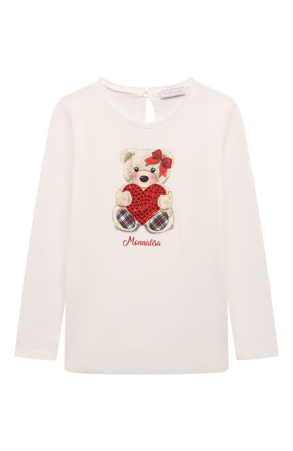 Хлопковый лонгслив MONNALISA, арт. 19D643, фото 1