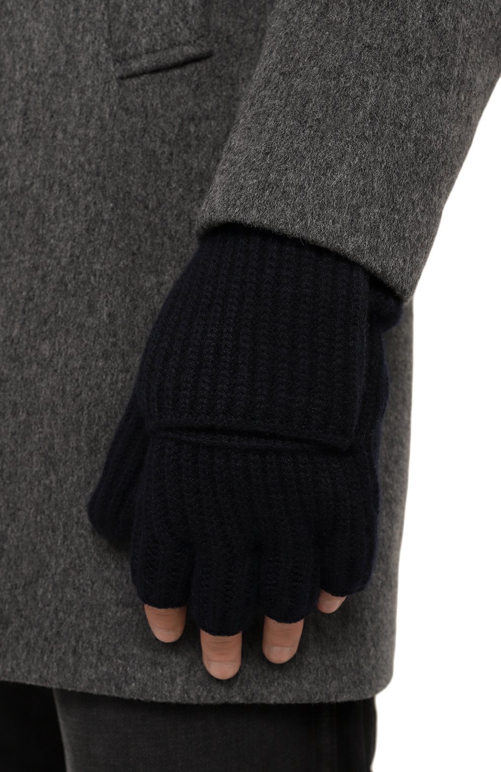 Кашемировые перчатки GIORGIO ARMANI темно-синего цвета по цене 57400 руб., арт. 744189/2F292, фото 2 Кашемировые перчатки GIORGIO ARMANI, арт. 744189/2F292, фото 2