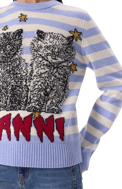 Шерстяной пуловер GANNI, арт. K2369/2678, фото 5