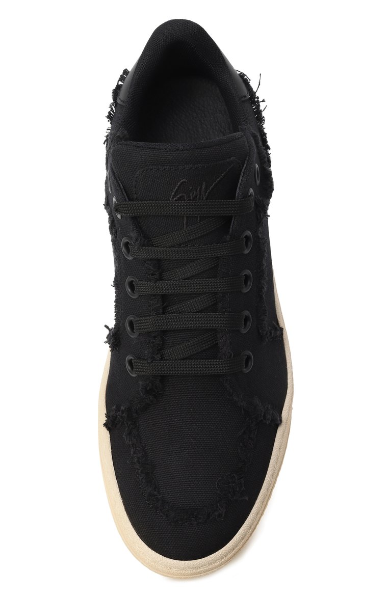 Женские текстильные кеды gz94 GIUSEPPE ZANOTTI DESIGN черного цвета, арт. RS50001 | Фото 6 (Материал внешний: Текстиль; Материал внутренний: Натуральная кожа, Текстиль; Подошва: Платформа; Кросс-КТ: Низкие; Стили: Кэжуэл; Материал утеплителя: Без утеплителя)