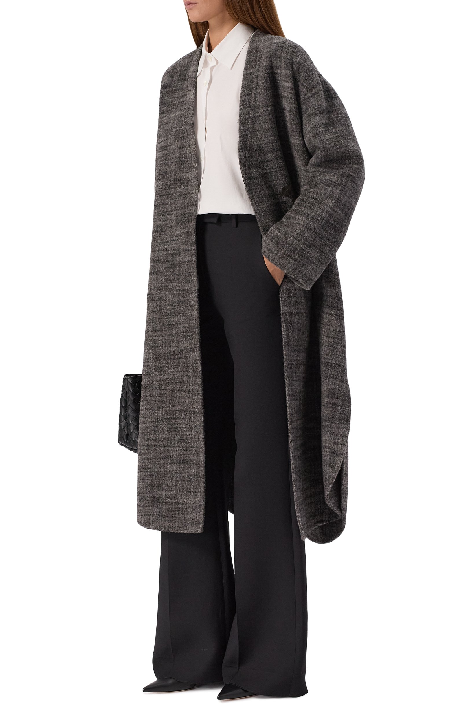 Шерстяное пальто GIORGIO ARMANI серого цвета по цене 644500 руб., арт. GW003531/TE23042, фото 2 Шерстяное пальто GIORGIO ARMANI, арт. GW003531/TE23042, фото 2
