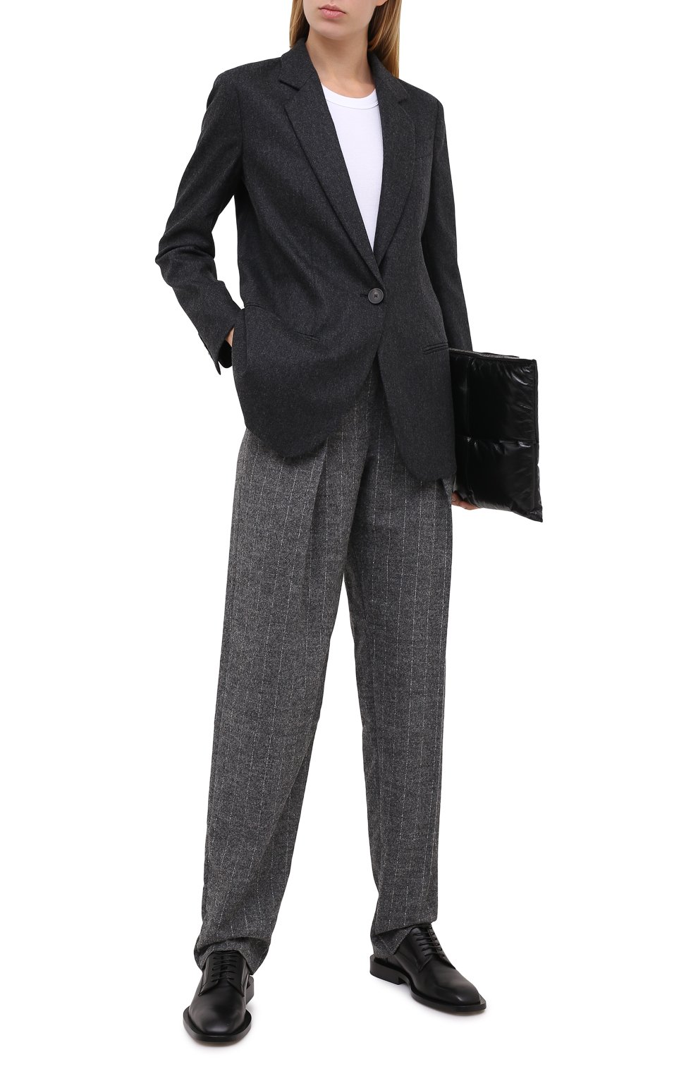 Шерстяной жакет EMPORIO ARMANI темно-серого цвета по цене 104500 руб., арт. 9NG30T/92109, фото 2 Шерстяной жакет EMPORIO ARMANI, арт. 9NG30T/92109, фото 2