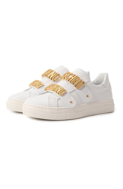 Кожаные кеды MOSCHINO, арт. 80592/VAR2/36-40