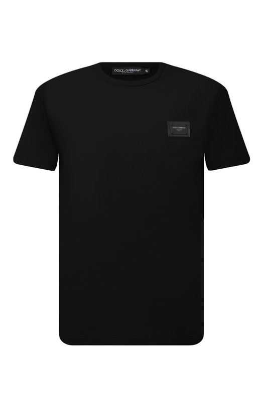 Хлопковая футболка Dolce & Gabbana G8KJ9T/FU7EQ Чёрный G8KJ9T/FU7EQ