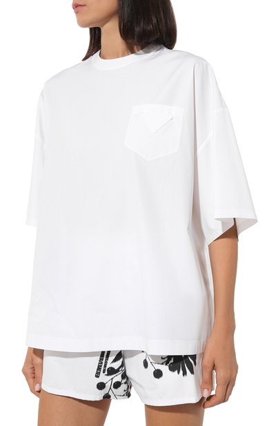 Хлопковый топ PRADA, арт. P924I-1UCX-F0009-211, фото 3