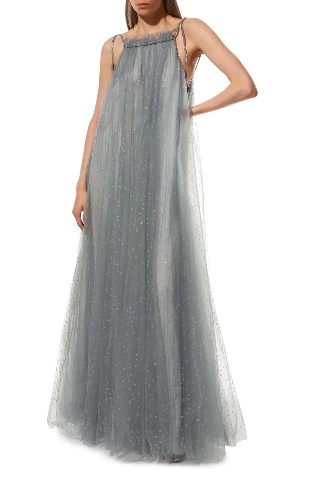 Платье GIORGIO ARMANI серо-голубого цвета по цене 990500 руб., арт. 2SHVR048/T03E8, фото 2 Платье GIORGIO ARMANI, арт. 2SHVR048/T03E8, фото 2