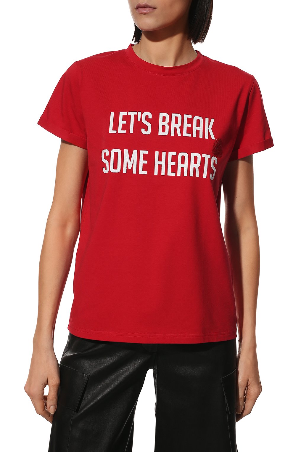 Хлопковая футболка SEVEN LAB, арт. T BR HEART red, фото 3