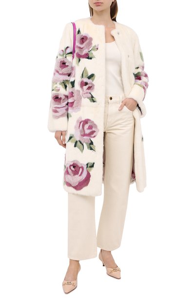 Шуба прямого кроя с цветочным принтом DOLCE & GABBANA, арт. F0T92F/FUPLH, фото 2