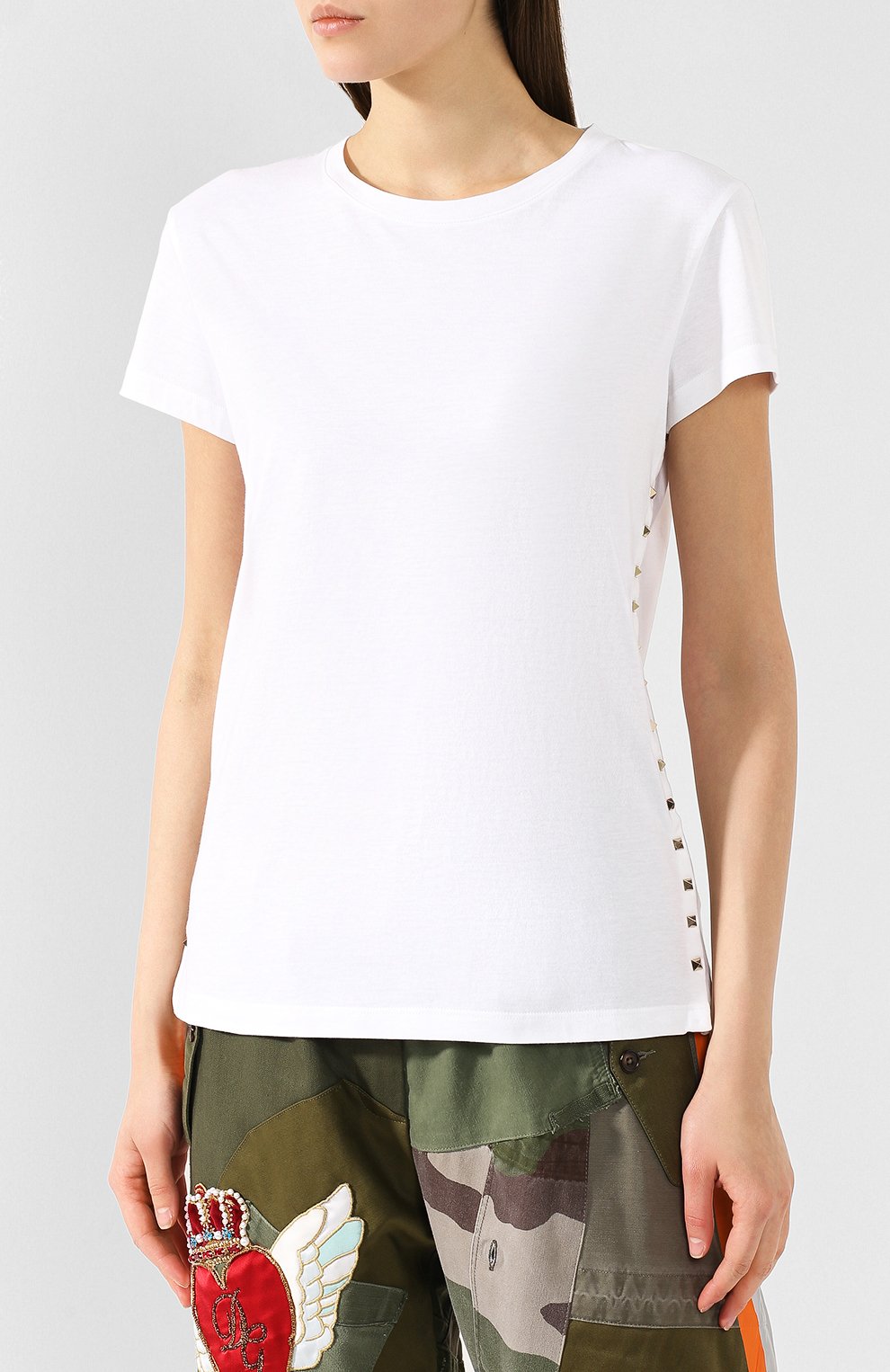 Хлопковая футболка VALENTINO, арт. RB3MG02Z48U, фото 3