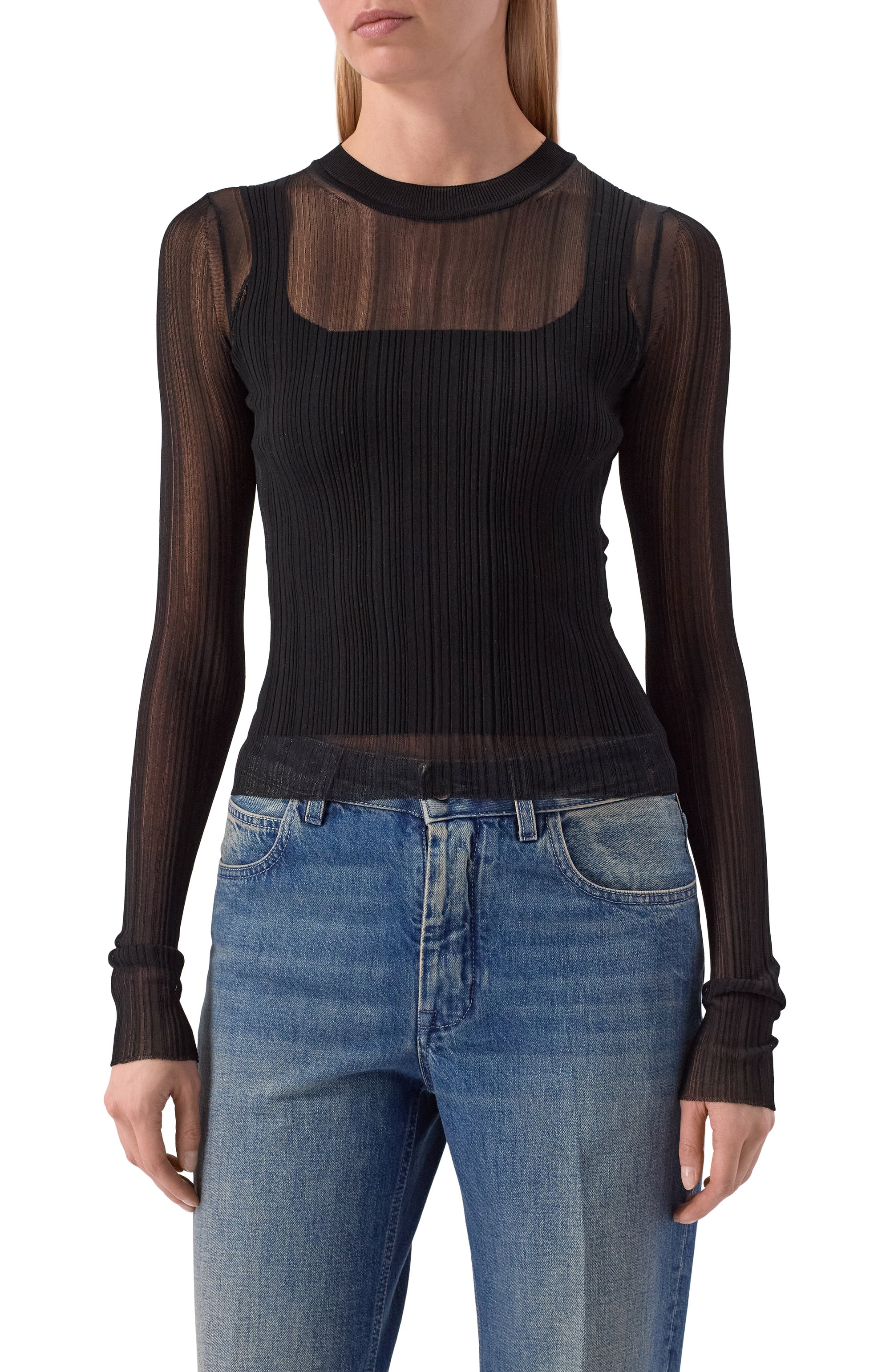 Пуловер из вискозы SPORTMAX черного цвета по цене 56400 руб., арт. SPXBU0N0, фото 3 Пуловер из вискозы SPORTMAX, арт. SPXBU0N0, фото 3