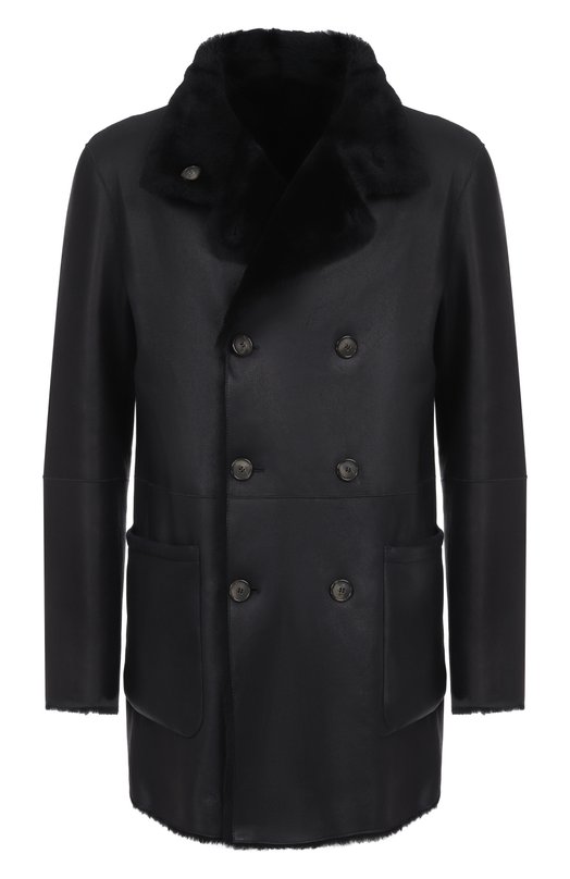 Двусторонняя дубленка из овчины Giorgio Armani 4SB03P/4SP19 Синий 4SB03P/4SP19