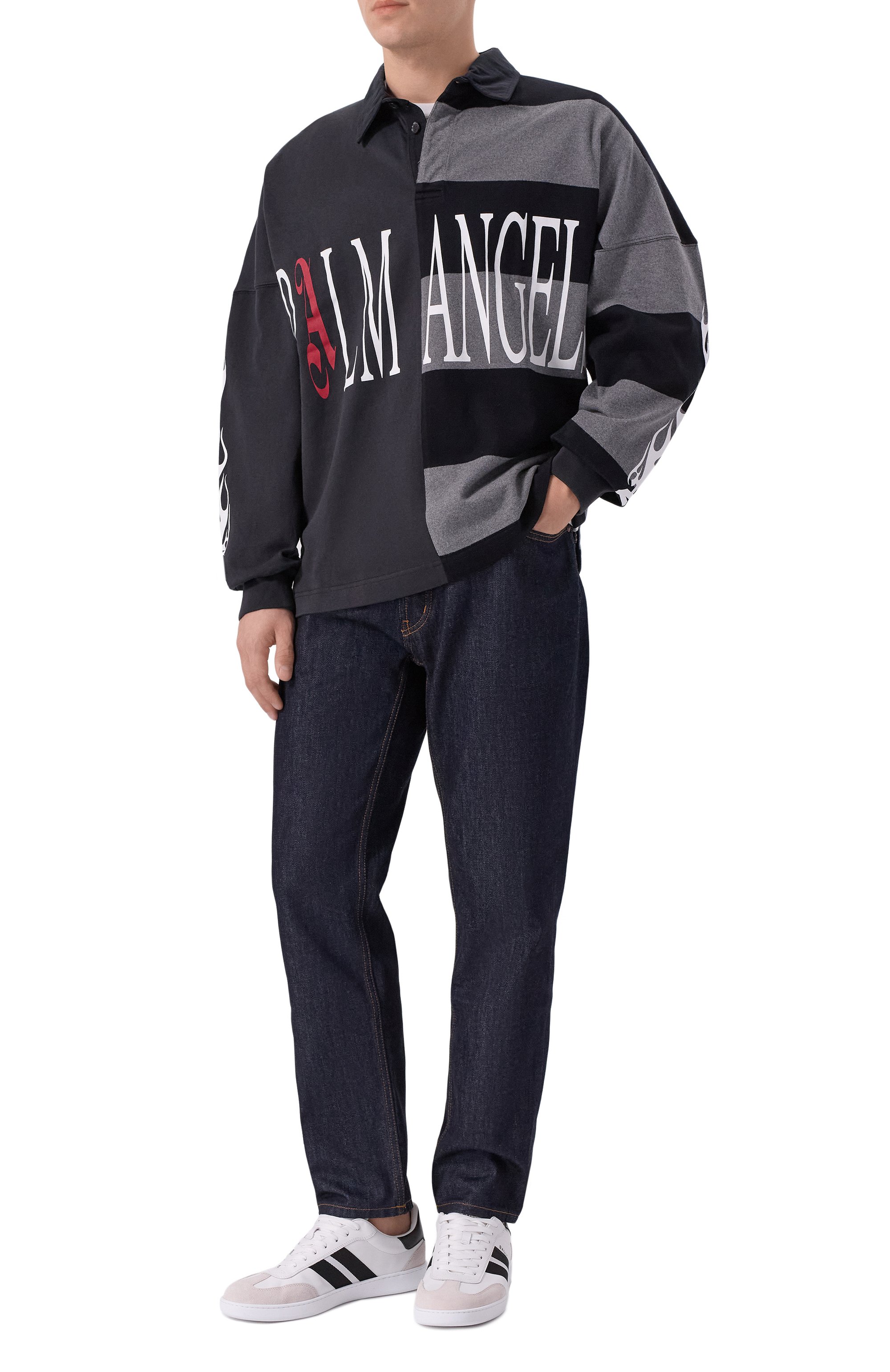 Хлопковое поло PALM ANGELS, арт. PMGC01BF25FAB001, фото 2