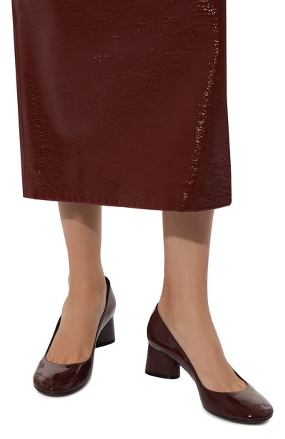 Кожаные туфли sr pilier 50 SERGIO ROSSI бордового цвета по цене 76800 руб., арт. B09561/MVIV01, фото 3 Кожаные туфли sr pilier 50 SERGIO ROSSI, арт. B09561/MVIV01, фото 3