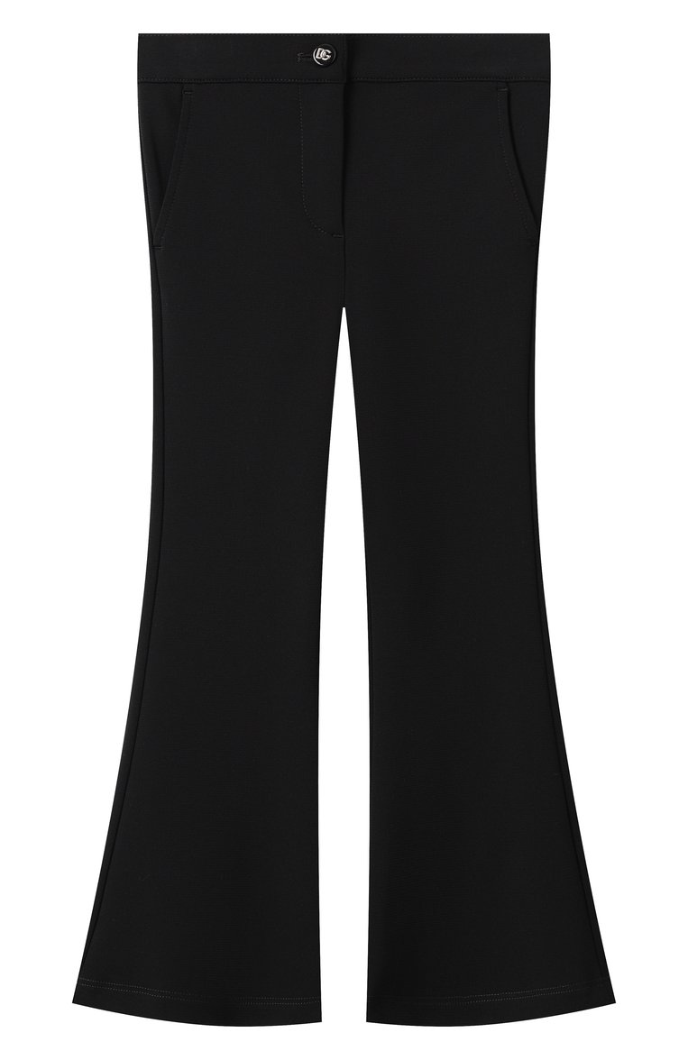 Детские брюки из вискозы DOLCE & GABBANA черного цвета, арт. L5JPF3/FUGN7/8-14 | Фото 1 (Материал внешний: Вискоза; Нос: �Не проставлено; Случай: Повседневный; Ростовка одежда: 8 лет | 128 см, 10 - 11 лет | 140 - 146см, 13 - 15 лет | 158 см, 16 лет | 164 см)