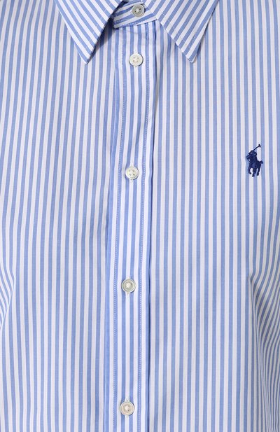 Хлопковая рубашка POLO RALPH LAUREN синего цвета по цене 14400 руб., арт. 211684070, фото 5 Хлопковая рубашка POLO RALPH LAUREN, арт. 211684070, фото 5