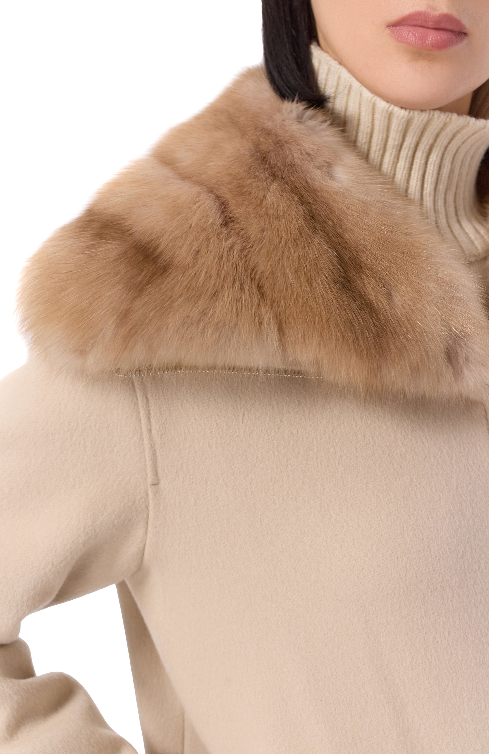 Бомбер из шерсти и кашемира с отделкой из соболя YVES SALOMON, арт. V90760/CAZI, фото 5